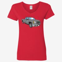 Ladies' Heavy Cotton™ V-Neck T-Shirt Thumbnail