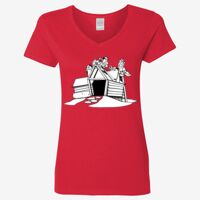 Ladies' Heavy Cotton™ V-Neck T-Shirt Thumbnail