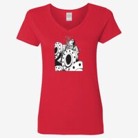 Ladies' Heavy Cotton™ V-Neck T-Shirt Thumbnail