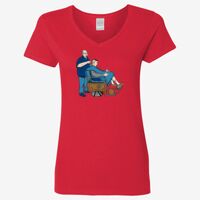 Ladies' Heavy Cotton™ V-Neck T-Shirt Thumbnail