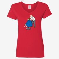 Ladies' Heavy Cotton™ V-Neck T-Shirt Thumbnail