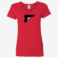 Ladies' Heavy Cotton™ V-Neck T-Shirt Thumbnail