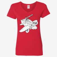 Ladies' Heavy Cotton™ V-Neck T-Shirt Thumbnail