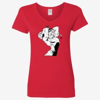 Ladies' Heavy Cotton™ V-Neck T-Shirt Thumbnail