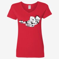 Ladies' Heavy Cotton™ V-Neck T-Shirt Thumbnail