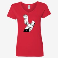 Ladies' Heavy Cotton™ V-Neck T-Shirt Thumbnail