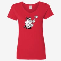 Ladies' Heavy Cotton™ V-Neck T-Shirt Thumbnail