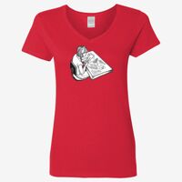 Ladies' Heavy Cotton™ V-Neck T-Shirt Thumbnail