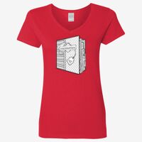 Ladies' Heavy Cotton™ V-Neck T-Shirt Thumbnail